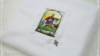 Красива хавлиена кърпа със Свети Мина