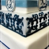 Торта Юбилей 50г в синьо и бяло