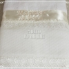Луксозна хавлиена кърпа за кръщене с френска дантела -Анисия