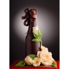 Шоколадова бутилка с цветя + лично послание