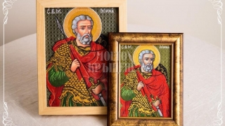 Ръчно изработена икона - Свети Мина