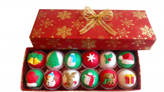 Кутия Коледни бонбони 12 броя